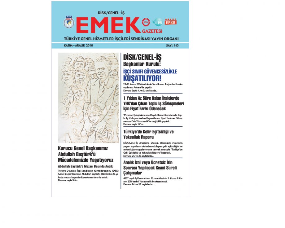 Emek Gazetesi'nin 145. Sayısı Çıktı!