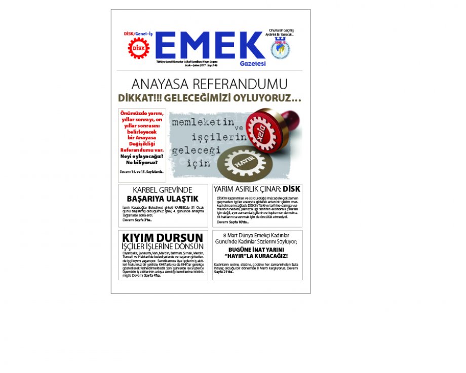 Emek Gazetesi'nin 146. Sayısı Yeni Formatıyla Çıktı!