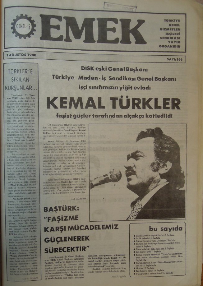 Unutulmaz İşçi Önderi Kemal Türkler'i Saygıyla Anıyoruz