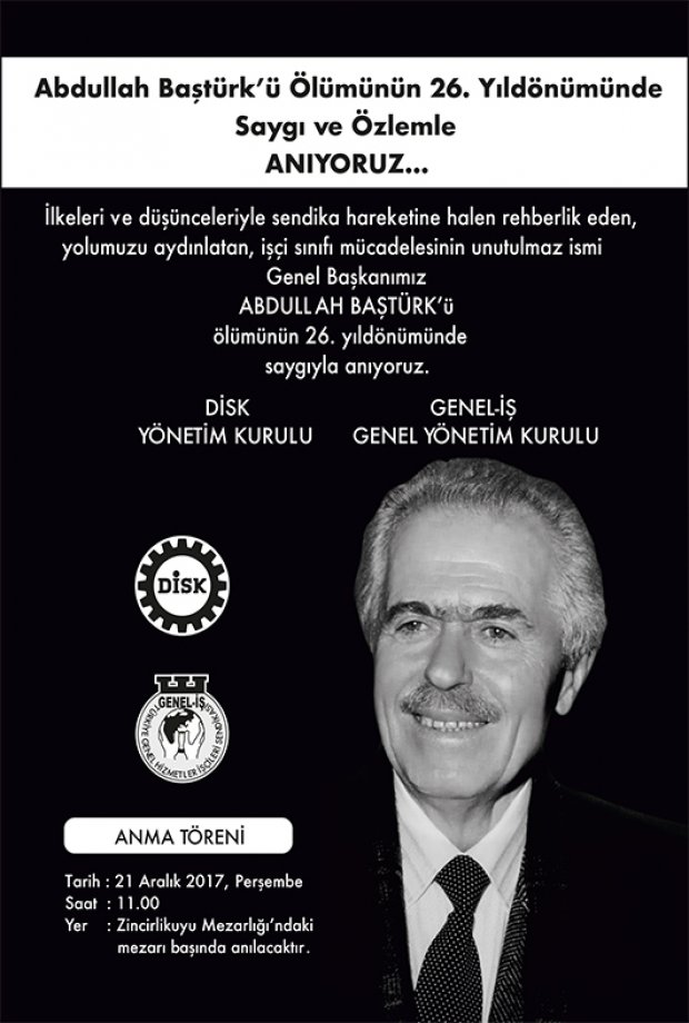 Kurucu Genel Başkanımız Abdullah Baştürk'ü Anma Programı