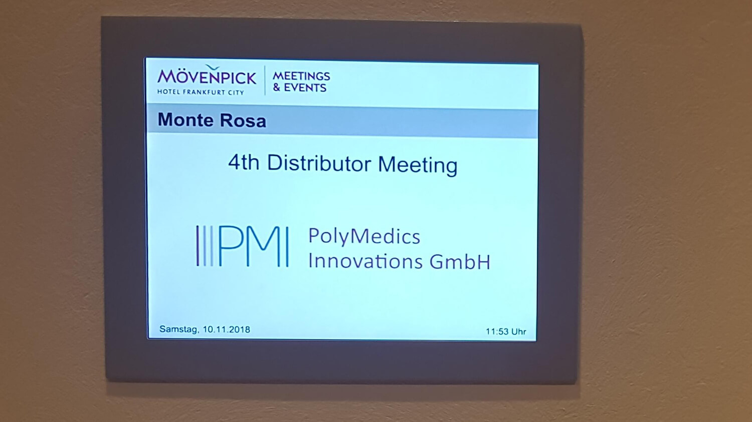 “Polymedics GMBH” Suprathel 4. Distrübütör Toplantısı / Kasım 2018 Frankfut, Almanya