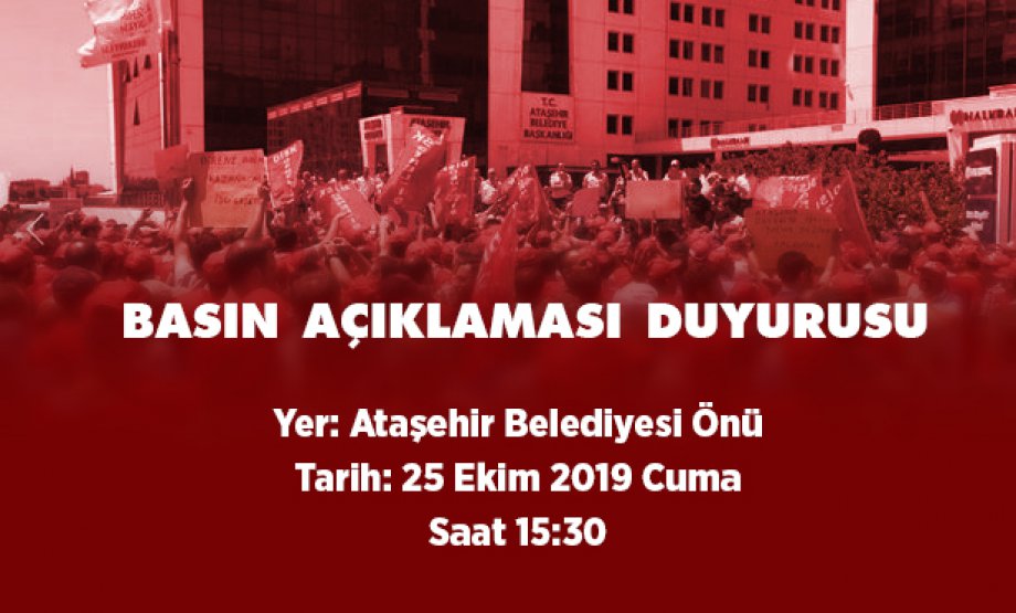 Ataşehir Belediyesi Önündeyiz